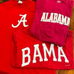 Lot of 3 Alabama Crimson Tide T-shirts Small